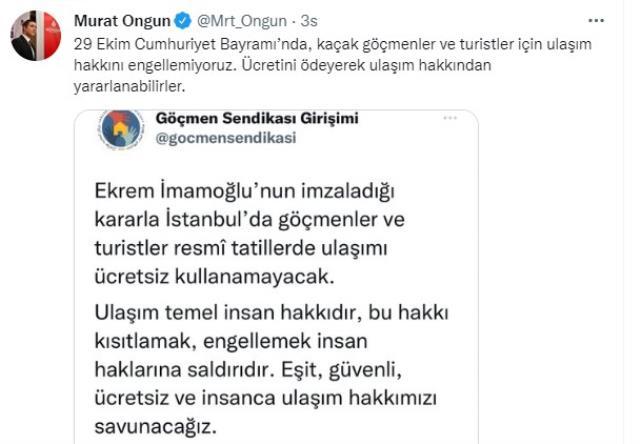 İstanbulkart kararı Göçmen Sendikası'nın tepkisini çekti! İBB'den yanıt gecikmedi