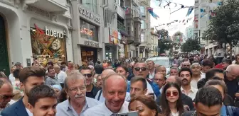 Memleket Partisi Genel Başkanı İnce, İstiklal Caddesi'nde esnaf ve vatandaşlarla bir araya geldi