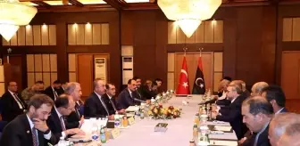 Dışişleri Bakanı Mevlüt Çavuşoğlu Başkanlığı'ndaki heyet, Yüksek Devlet Konseyi Başkanı Halid El-Meşri'yle görüştü.