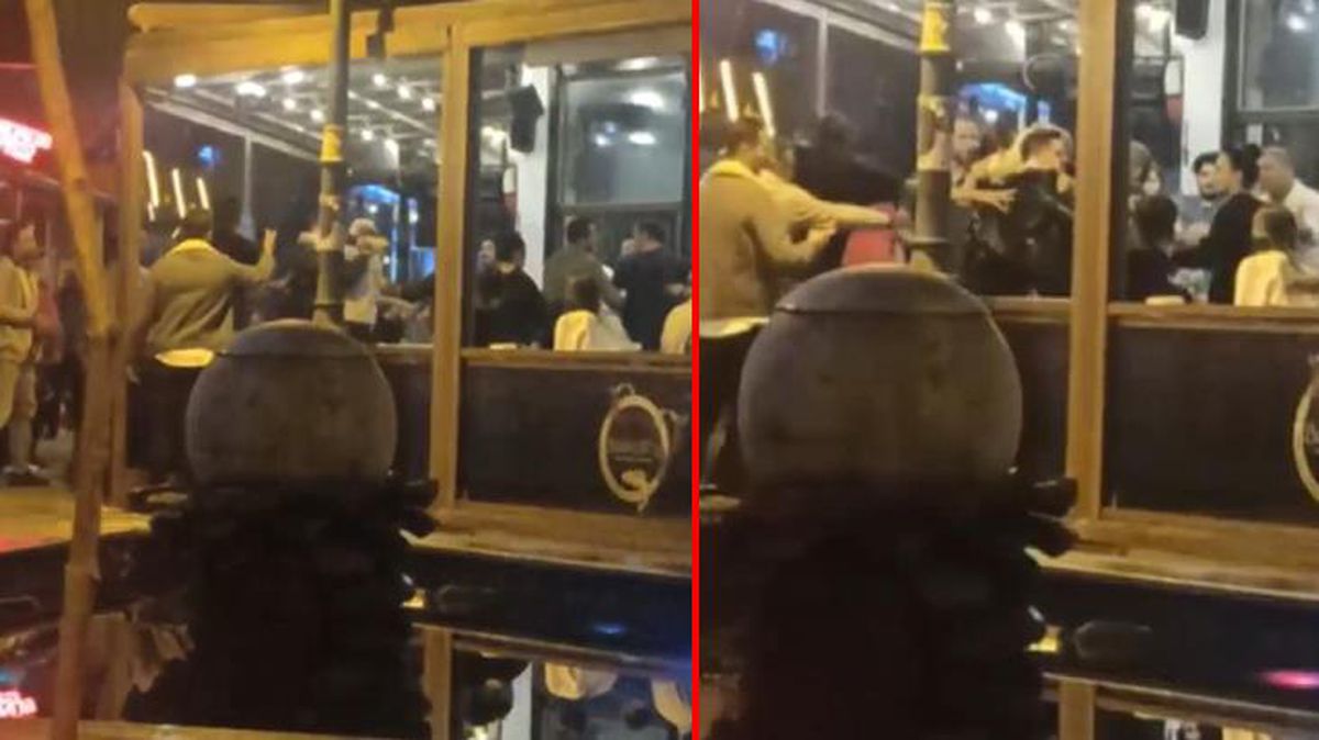 Mekan çıkışı gençlerin yanındaki kızlara laf atıp ortalığı savaş alanına çevirdiler
