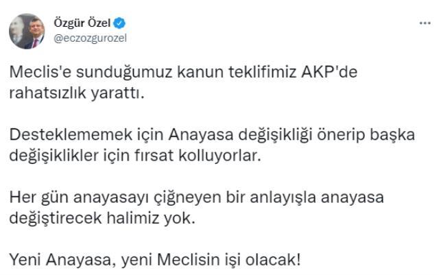 Erdoğan'ın 'Başörtüsünü Anayasa ile çözelim' çağrısına CHP'den ilk tepki: Başka değişiklikler için fırsat kolluyorlar