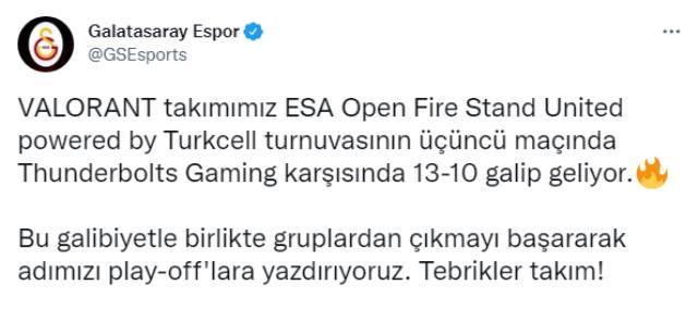 Gruplardan son anda çıkmayı başardı! Galatasaray Esports, adını play-off'lara yazdırdı
