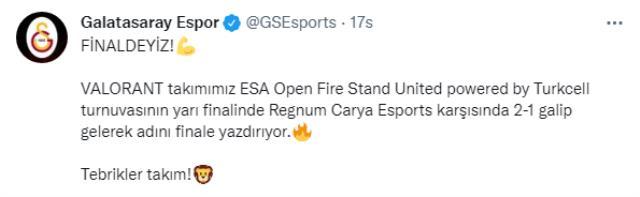 Koça övgüler yağdı! Galatasaray Esports, adını büyük finale yazdırdı