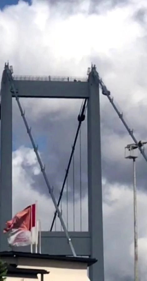 15 temmuz Şehitler köprüsü nde intihar girişimi polis ekipleri şahsı