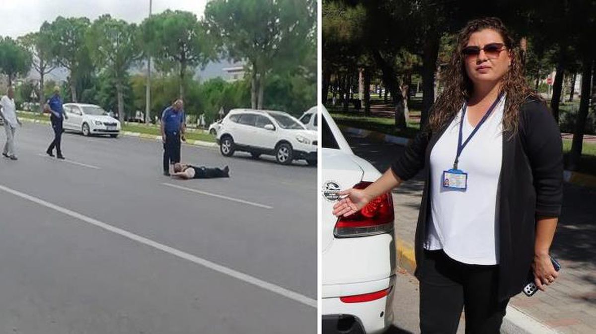 Akan trafikte yola yatan avukat, kendisine yardım etmek isteyen kadına dehşeti yaşattı