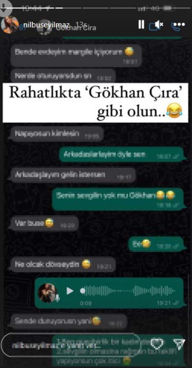 İlişkisi varken bir kadına attığı mesajlar ifşa olan Gökhan Çıra, tehditler savurdu İlişkisi varken bir kadına attığı mesajlar ifşa olan Gökhan Çıra, tehditler savurdu