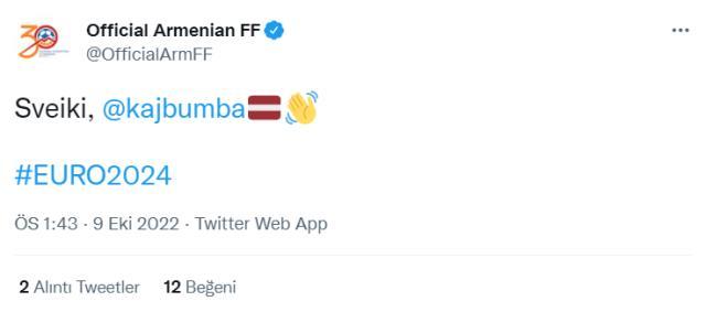 Ermenistan, EURO 2024 elemlerinde aynı gruba düştüğü Türkiye'yi yok saydı