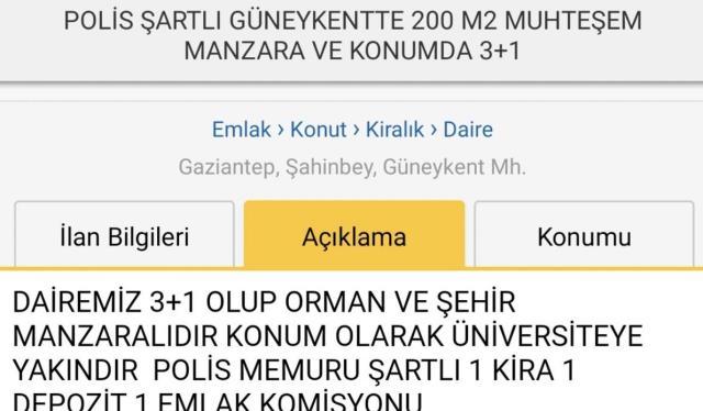 Kiraların yüzde 200 arttığı Gaziantep'te ev sahipleri artık ilanlarına 'Polis' olma şartı koyuyor
