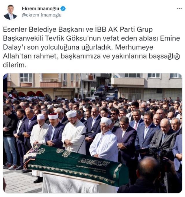 İmamoğlu, sık sık karşı karşıya geldiği Tevfik Göksu'yu acı gününde yalnız bırakmadı İmamoğlu, sık sık karşı karşıya geldiği Tevfik Göksu'yu acı gününde yalnız bırakmadı
