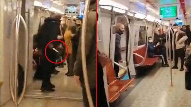 Metroda kadın yolculara bıçak çekip hakarette bulunan sanığa 11 yıl hapis
