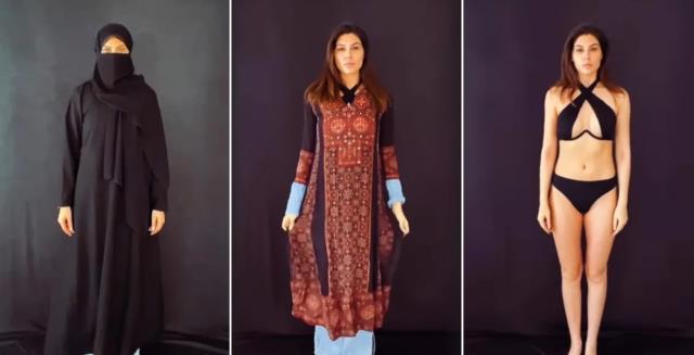 İranlı oyuncu, ülkesindeki protestolara destek için önce hicap giyindi sonra soyundu