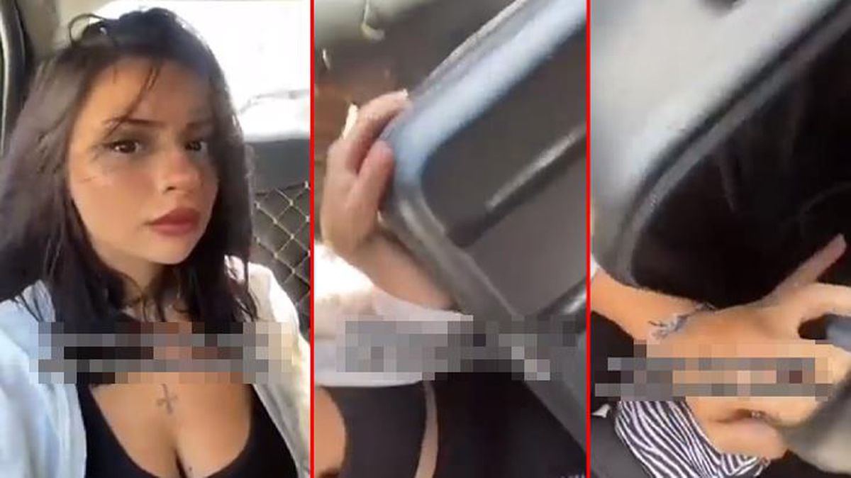 Taksiye binebilmek için Arap turist taklidi yapan ve boş valizle gezen genç kadının videosu ses getirdi