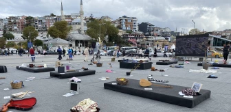 Üsküdar Meydanı'nda sigaradan ölenlerin eşyaları sergilendi