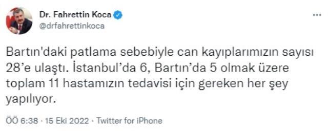 Bartın'da maden ocağında patlama! Can kaybı sayısı 28'e yükseldi Bartın'da maden ocağında patlama! Can kaybı sayısı 28'e yükseldi