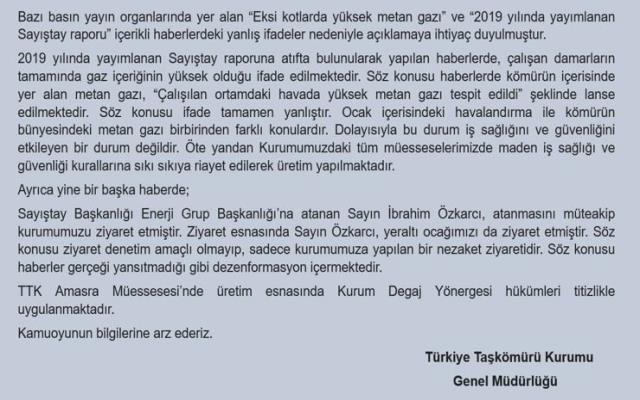 TTK'dan Sayıştay raporu iddialarıyla ilgili açıklama TTK'dan Sayıştay raporu iddialarıyla ilgili açıklama