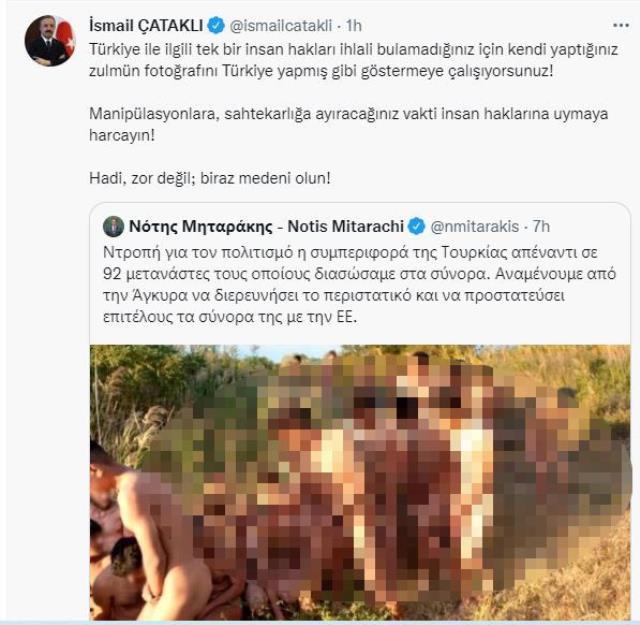 Yunanistan'ın paylaştığı skandal fotoğrafa Türkiye cephesinden yanıt gecikmedi: Biraz medeni olun