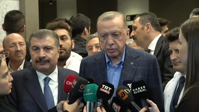 Cumhurbaşkanı Erdoğan, maden faciasının yaralılarını ziyaret etti: 5'inin durumu ağır, umutsuz değiliz