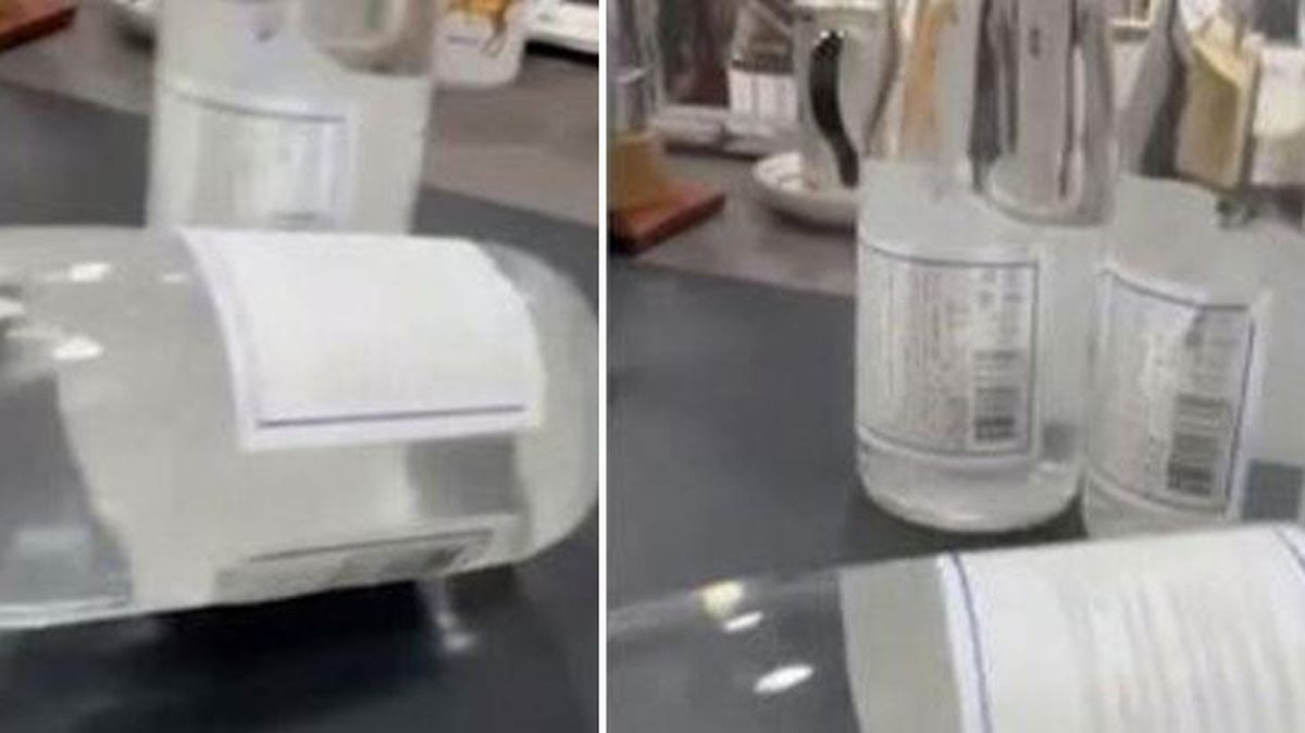 Marketten aldıkları suyu eve getiren aile, şişenin içindeki deniz anasını görünce dehşete düştü