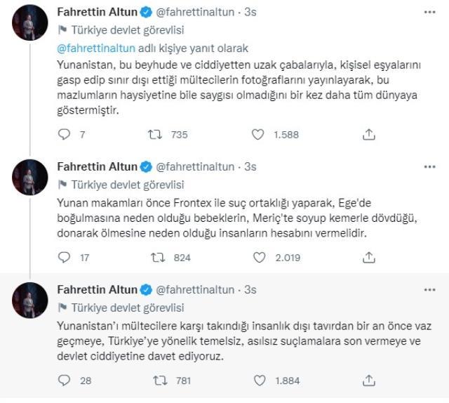 Yunanistan'ın Türkiye'yi suçladığı skandal fotoğrafa bir tepki de Cumhurbaşkanlığı'ndan