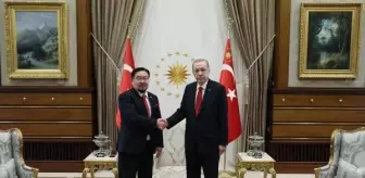 Cumhurbaşkanı Erdoğan, Moğolistan Ulusal Büyük Kuralı Başkanı Gombojav'u kabul etti