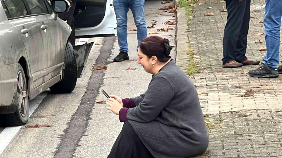 Park halindeki aracını bahçeye uçmuş şekilde gören kadın sürücü, sinir krizi geçirdi