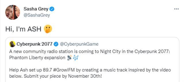 Yetişkin film yıldızı Sasha Grey, Cyberpunk 2077'de seslendirme yapacak