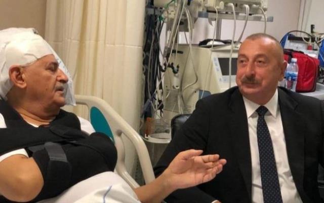 Azerbaycan'da trafik kazası geçiren Binali Yıldırım'dan ilk fotoğraf