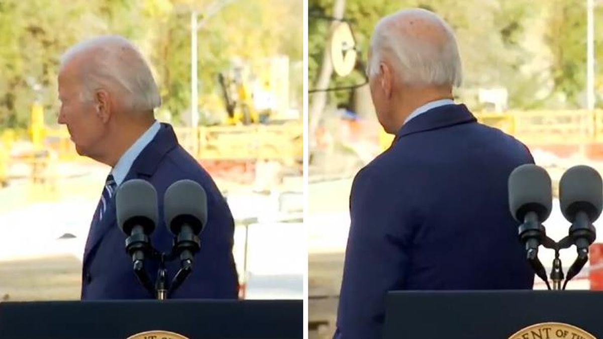 Biden bu sefer de yaptıklarıyla 'yok artık' dedirtti! Kürsüde arkasına dönüp boşlukla konuştu
