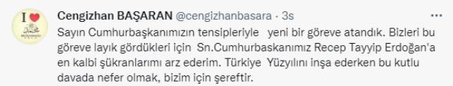 Cumhurbaşkanı Danışmanlığına Orhan Karakurt ve Cengizhan Başaran atandı