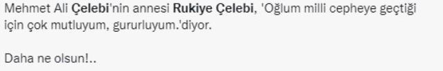 Mehmet Ali Çelebi'nin annesinin oğlu için söyledikleri sosyal medyada infial yarattı