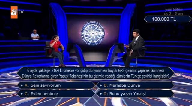 (6 ayda yaklaşık 7164 kilometre yol gidip dünyanın) Kim Milyoner Olmak İster 23 Ekim Soru Cevabı Nedir? Kim Milyoner Olmak İster 100 Bin TL'lik soru!