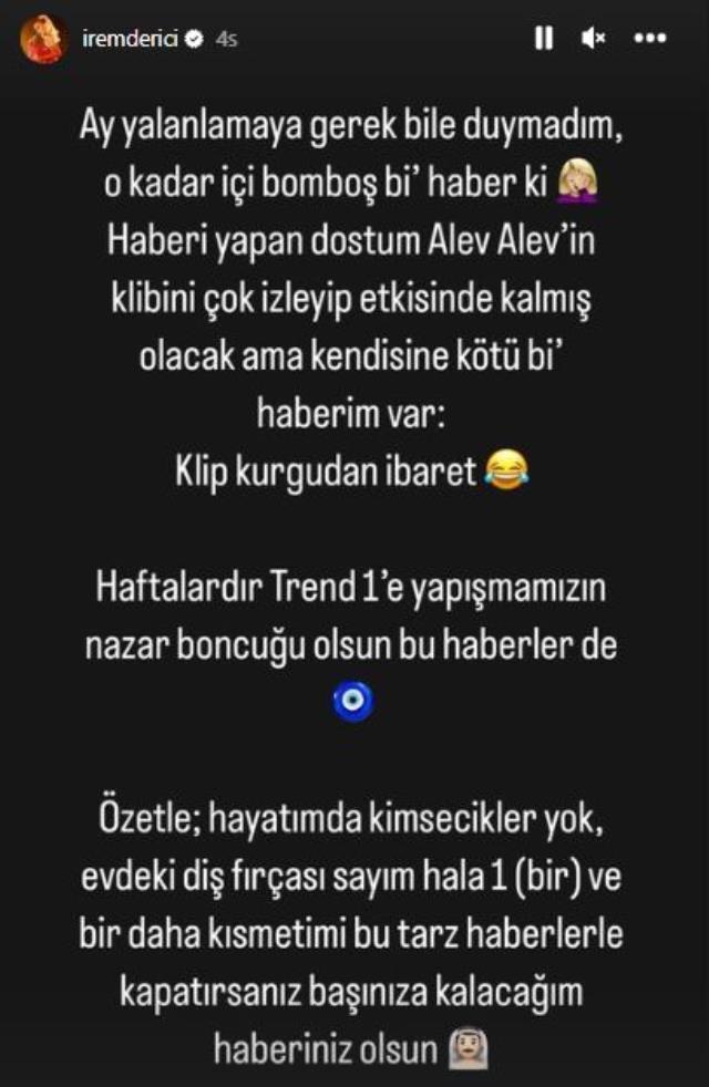 Genç kızın 'Bekaretimi bozdu' dediği kişiyle aşk yaşadığı iddia edilen İrem Derici'den yanıt Genç kızın 'Bekaretimi bozdu' dediği kişiyle aşk yaşadığı iddia edilen İrem Derici'den yanıt