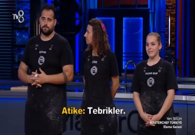 Masterchef'te elenen isim kim oldu? 23-24 Ekim Masterchef eleme gecesinde kim elendi? Atike mi? Fatma Nur mu? Tayfun mu?