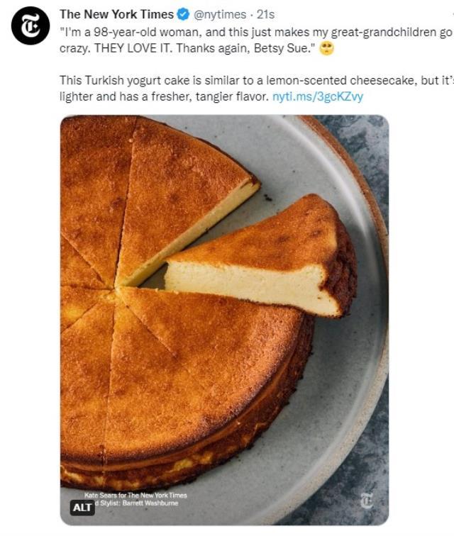New York Times'ın 'Türk yoğurdu' paylaşımı bazı kullanıcıların canını sıktı