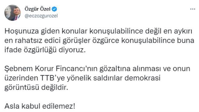 CHP'den TTB Başkanı Fincancı'nın gözaltına alınmasına ilk tepki: Asla kabul edilemez