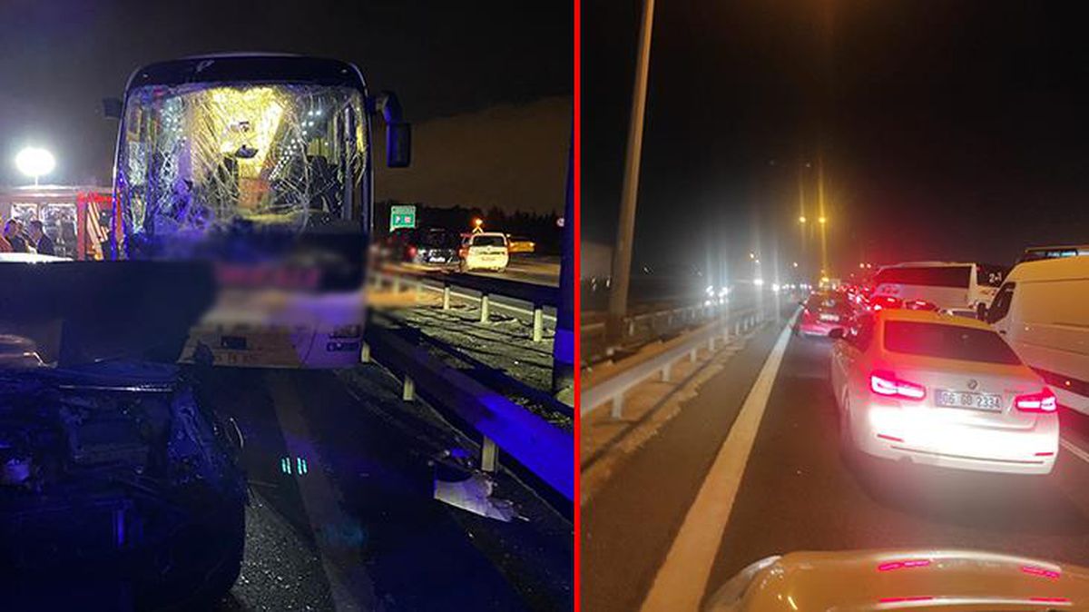 Sancaktepe'de zincirleme trafik kazası! Otoyolda 10 km'ye yakın araç kuyruğu oluştu