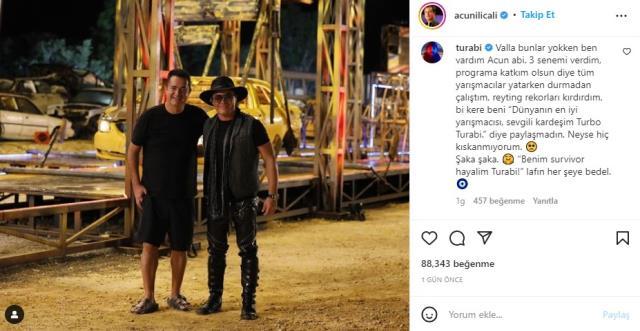 Turabi, Acun'un paylaştığı fotoğrafa sitem dolu bir mesaj bıraktı! Yanıt gecikmedi