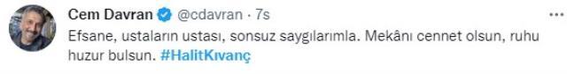 Usta gazeteci Halit Kıvanç'ın ölümü sanat dünyasını yıktı! Ünlü isimlerden peş peşe paylaşımlar geldi Usta gazeteci Halit Kıvanç'ın ölümü sanat dünyasını yıktı! Ünlü isimlerden peş peşe paylaşımlar geldi