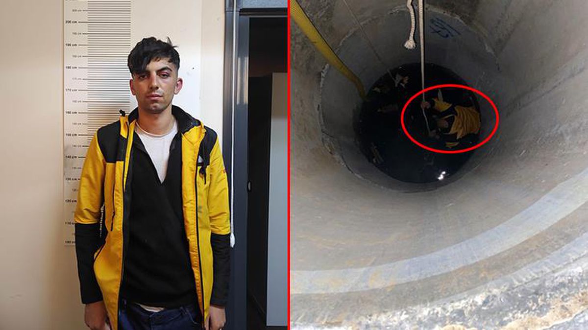 Dakikalarca polisten kaçan hırsız, kuyuya düşünce çaresizce yardım istedi