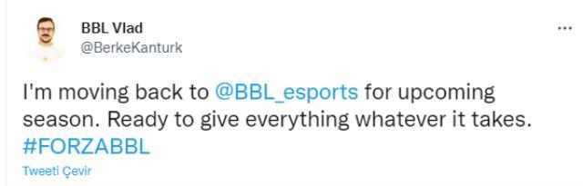 BBL Esports, Berke Kantürk'ü tekrardan dahil etti BBL Esports, Berke Kantürk'ü tekrardan dahil etti
