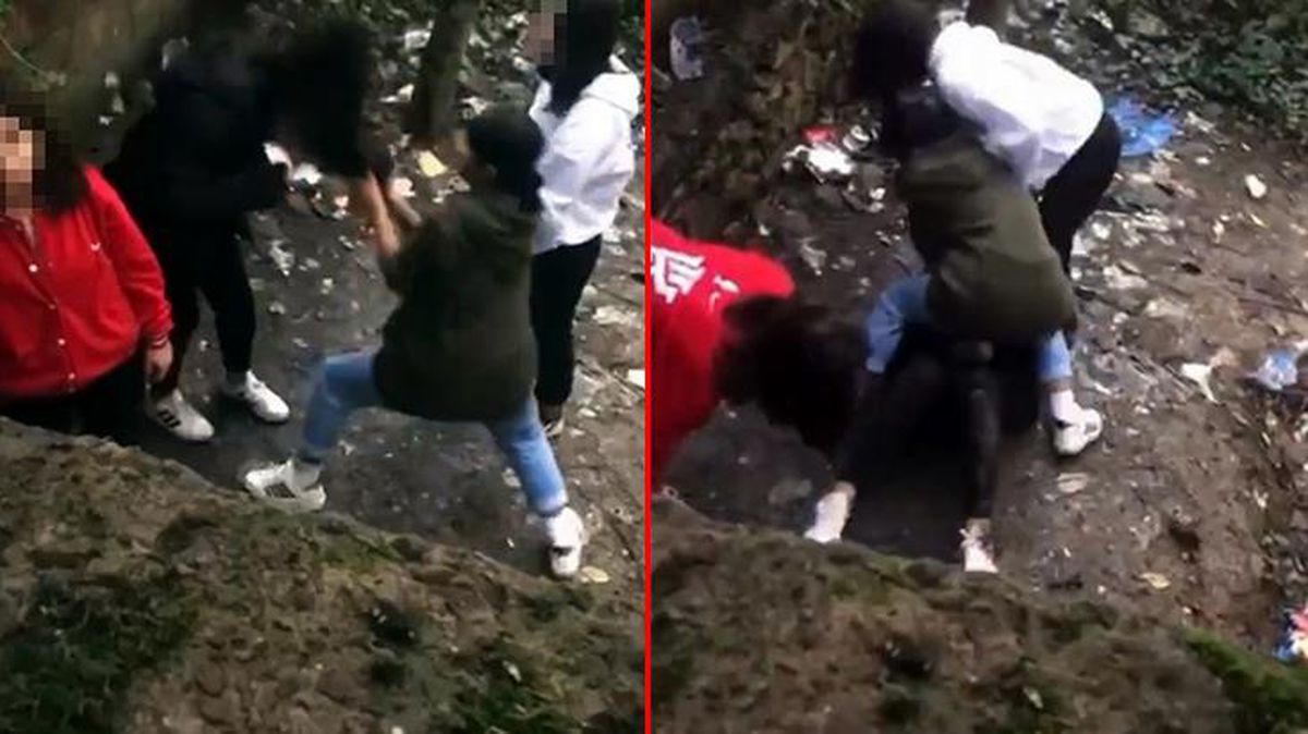 Görüntü Türkiye'den! Genç kızı, önce dövdüler yetmeyince saçından tutup sürüklediler