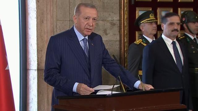 Cumhuriyet'in 99. yılı! Devlet erkanı Cumhurbaşkanı Erdoğan önderliğinde Anıtkabir'de