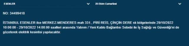 İstanbullular dikkat! Bu 7 ilçede saatler süren elektrik kesintisi yaşanacak