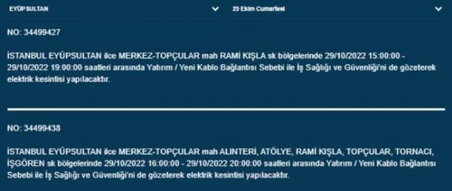 İstanbullular dikkat! Bu 7 ilçede saatler süren elektrik kesintisi yaşanacak