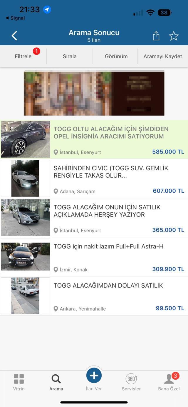 Togg'un açılışı yapıldı, Türk vatandaşları internete koştu! Verilen ilanlar bomba