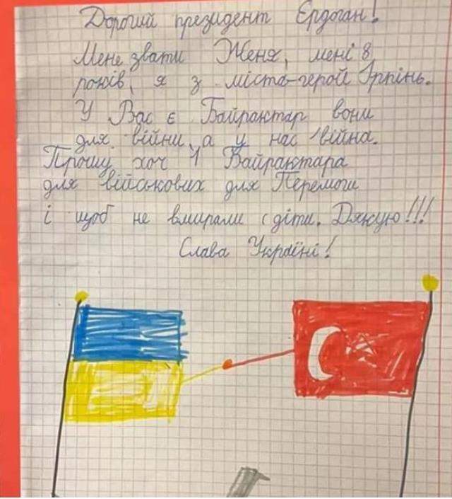 Ukraynalı küçük çocuğun Cumhurbaşkanı Erdoğan'a yazdığı mektuptaki talebi göz yaşarttı Ukraynalı küçük çocuğun Cumhurbaşkanı Erdoğan'a yazdığı mektuptaki talebi göz yaşarttı