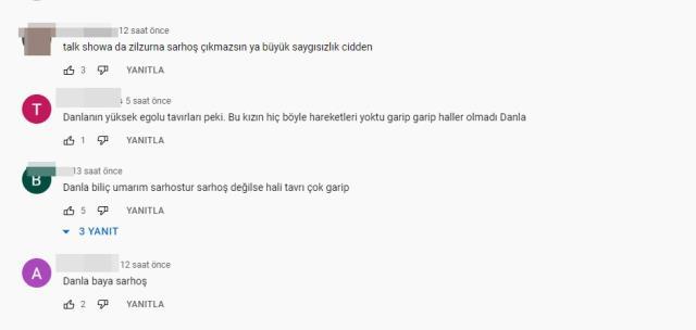 Yayına alkolllü katıldığı iddia edilen Danla Bilic programın ortasında gönderildi