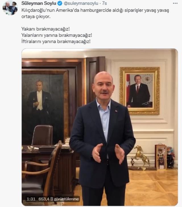 İçişleri Bakanı Soylu, CHP Genel Başkanı Kılıçdaroğlu hakkında suç duyurusunda bulunacağını belirtti İçişleri Bakanı Soylu, CHP Genel Başkanı Kılıçdaroğlu hakkında suç duyurusunda bulunacağını belirtti