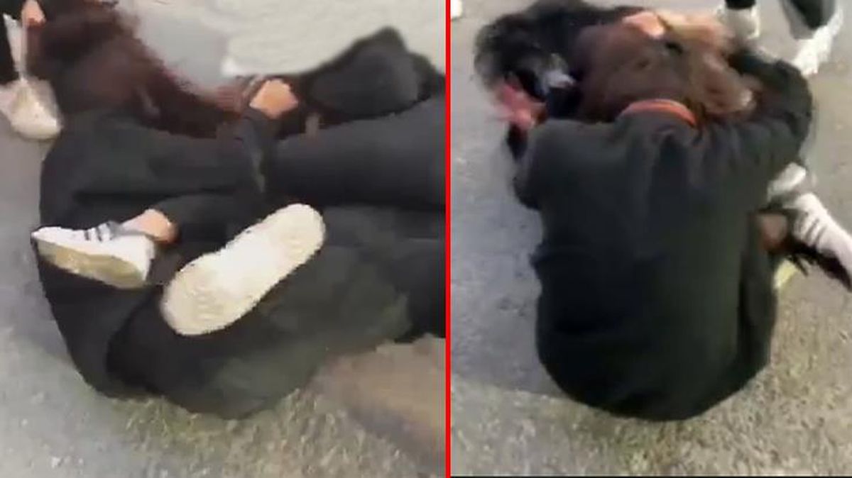 Saçına yapıştı, bir daha da bırakmadı! Liseli kızların kavgası kamerada