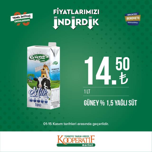 Tarım Kredi marketlerinde yeni indirim kampanyası! İşte fiyatı düşen ürünler